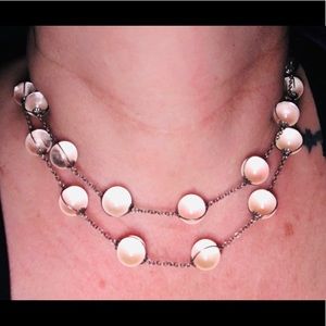 Vintage Sterling Silver Pools Of Light Necklace